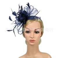 Fashion Feather Bridal Mesh Top Hat Accessories Hairband sku image 21
