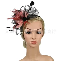 Fashion Feather Bridal Mesh Top Hat Accessories Hairband sku image 22