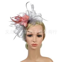 Fashion Feather Bridal Mesh Top Hat Accessories Hairband sku image 23