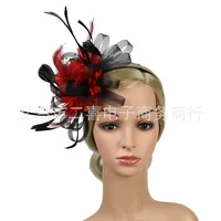 Fashion Feather Bridal Mesh Top Hat Accessories Hairband sku image 8