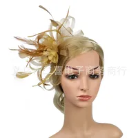 Fashion Feather Bridal Mesh Top Hat Accessories Hairband sku image 9