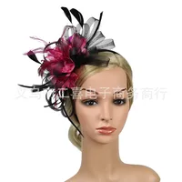 Fashion Feather Bridal Mesh Top Hat Accessories Hairband sku image 24