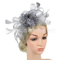 Fashion Feather Bridal Mesh Top Hat Accessories Hairband sku image 25