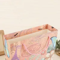 England Tower Pink Portable Paper Bag Clothing Accessories Gift Advertising Bag main image 4