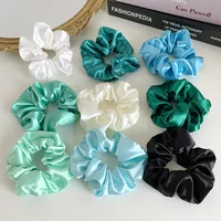 Fashion Green Blue Hair Rope Simple Solid Color Hair Scrunchies main image 3