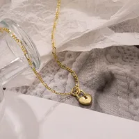 925 Sterling Silver Plating Heart Necklace sku image 1
