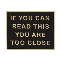 Fashion Simple Oil Dripping Brooch Warning Sign Alloy Brooch sku image 1