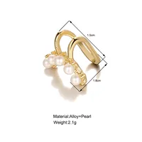 Creative Simple Fashion Female Pearl Alloy Ear Bone Clip Wholesale main image 2