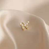 Creative Simple Fashion Female Pearl Alloy Ear Bone Clip Wholesale main image 3