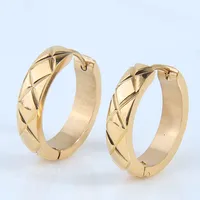 Fashion Simple Batch Flower Titanium Steel Ear Hoop main image 2