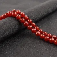 7a Red Agate Loose Beads Natural Stone Semi-finished Round Beads main image 1