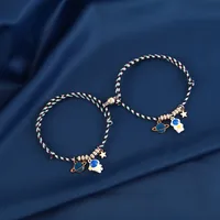 New Alloy Astronaut Pendent A Pair Of Couple Magnet Bracelet Wholesale sku image 2