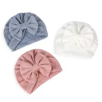 Children's Headwear Wholesale Solid Color Wheat Ear Pattern Bow Hat main image 2
