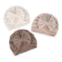 Children's Headwear Wholesale Solid Color Wheat Ear Pattern Bow Hat main image 3