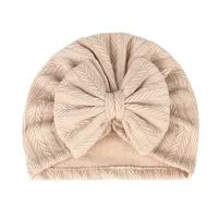 Children's Headwear Wholesale Solid Color Wheat Ear Pattern Bow Hat main image 5