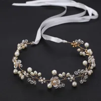 Bridal Jewelry Flowers Hand-beaded Headband Wedding Headdress main image 2