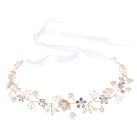 Bridal Jewelry Flowers Hand-beaded Headband Wedding Headdress main image 3