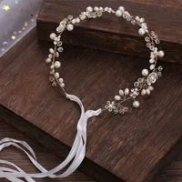Bridal Jewelry Flowers Hand-beaded Headband Wedding Headdress main image 5