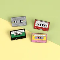Fashion Creative Alloy Badge Cartoon Dripping Oil Videotape Brooch main image 3