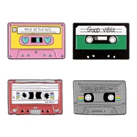 Fashion Creative Alloy Badge Cartoon Dripping Oil Videotape Brooch main image 5