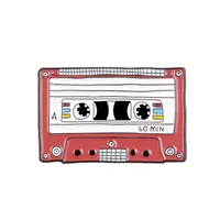 Fashion Creative Alloy Badge Cartoon Dripping Oil Videotape Brooch sku image 3
