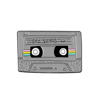 Fashion Creative Alloy Badge Cartoon Dripping Oil Videotape Brooch sku image 4