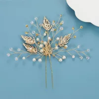Fashion Bride Hair Accessories Golden Diamond Alloy U-shaped Hairpin main image 4