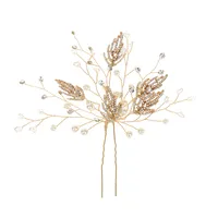 Fashion Bride Hair Accessories Golden Diamond Alloy U-shaped Hairpin main image 5
