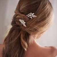 Fashion Simple U-shaped Hairpin Leaf Alloy Hairpin main image 2