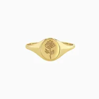 New Rose Flower Carved Pattern Fashion Women's Alloy Ring main image 3