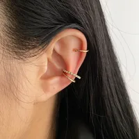 Fashion Diamond-encrusted C-shaped Alloy Earbone Clips main image 1