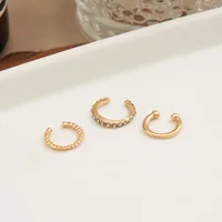 Fashion Diamond-encrusted C-shaped Alloy Earbone Clips main image 3