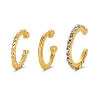 Fashion Diamond-encrusted C-shaped Alloy Earbone Clips main image 5