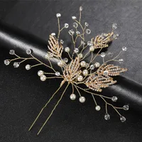 Fashion Bride Hair Accessories Golden Diamond Alloy U-shaped Hairpin sku image 1