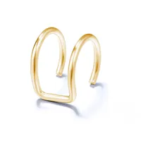 Fashion Diamond-encrusted C-shaped Alloy Earbone Clips sku image 2