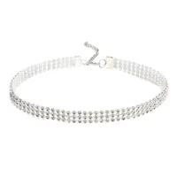 Fashion Short Collarbone Necklace Multi-layer Full Diamond Necklace Wholesale sku image 1