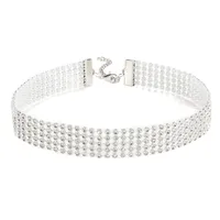 Fashion Short Collarbone Necklace Multi-layer Full Diamond Necklace Wholesale sku image 2