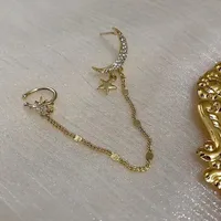 Fashion Diamond-studded Crescent Simple Ear Clip Alloy Ear Bone Clip main image 2