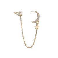 Fashion Diamond-studded Crescent Simple Ear Clip Alloy Ear Bone Clip main image 5