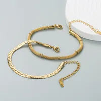 Fashion Geometric 304 Stainless Steel 18K Gold Plated No Inlaid Bracelets In Bulk main image 2