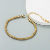 Fashion Geometric 304 Stainless Steel 18K Gold Plated No Inlaid Bracelets In Bulk main image 3