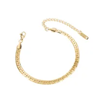 Fashion Geometric 304 Stainless Steel 18K Gold Plated No Inlaid Bracelets In Bulk main image 5