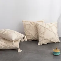 Bohemian Fashion Cotton Tufted Embroidered Pillowcase Sofa Cushion main image 2