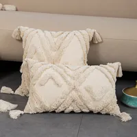 Bohemian Fashion Cotton Tufted Embroidered Pillowcase Sofa Cushion main image 3