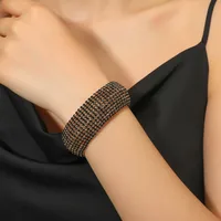 Creative Fashion Diamond Crystal Rhinestone Copper Bracelet Full Diamond main image 1