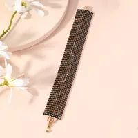 Creative Fashion Diamond Crystal Rhinestone Copper Bracelet Full Diamond main image 2