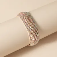 Creative Fashion Diamond Crystal Rhinestone Copper Bracelet Full Diamond main image 4