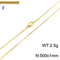 Titanium Steel 18K Gold Plated Fashion Necklace sku image 12