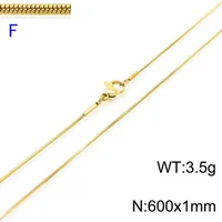 Titanium Steel 18K Gold Plated Fashion Necklace sku image 20