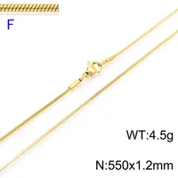 Titanium Steel 18K Gold Plated Fashion Necklace sku image 21